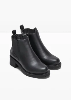 bonprix bonprix Botas Chelsea en suela perfilada Negro Discount