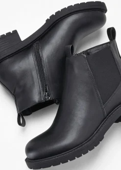 bonprix bonprix Botas Chelsea en suela perfilada Negro Discount