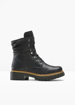 bonprix Rieker Botas cómodas, con cordones y forradas, de Rieker Negro Outlet