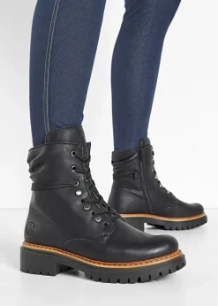 bonprix Rieker Botas cómodas, con cordones y forradas, de Rieker Negro Outlet