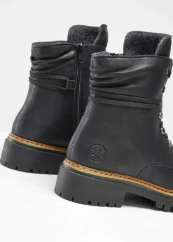 bonprix Rieker Botas cómodas, con cordones y forradas, de Rieker Negro Outlet