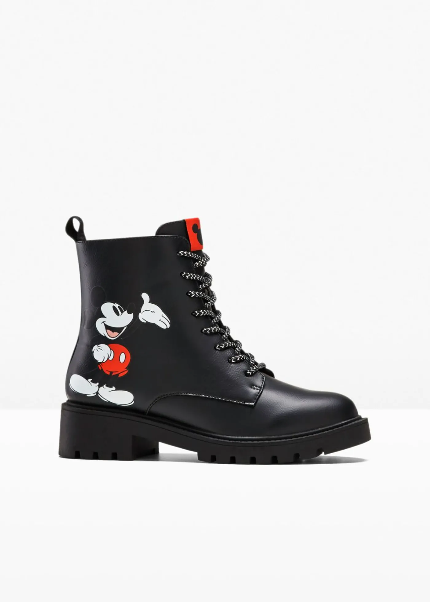 bonprix Disney Botas con cordones de Mickey Mouse Negro Online