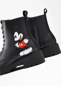 bonprix Disney Botas con cordones de Mickey Mouse Negro Online