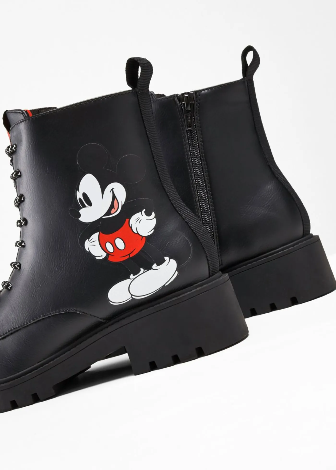 bonprix Disney Botas con cordones de Mickey Mouse Negro Online