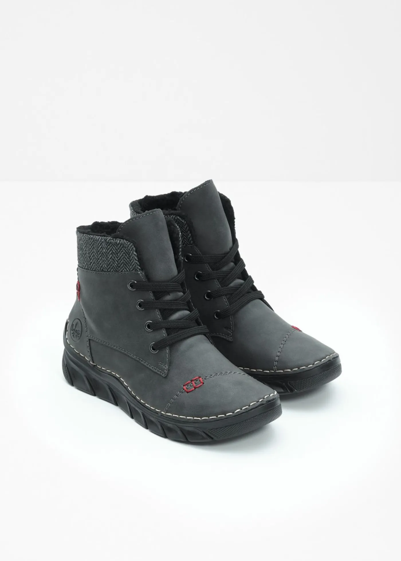 bonprix Rieker Botas con cordones de Rieker Gris oscuro New