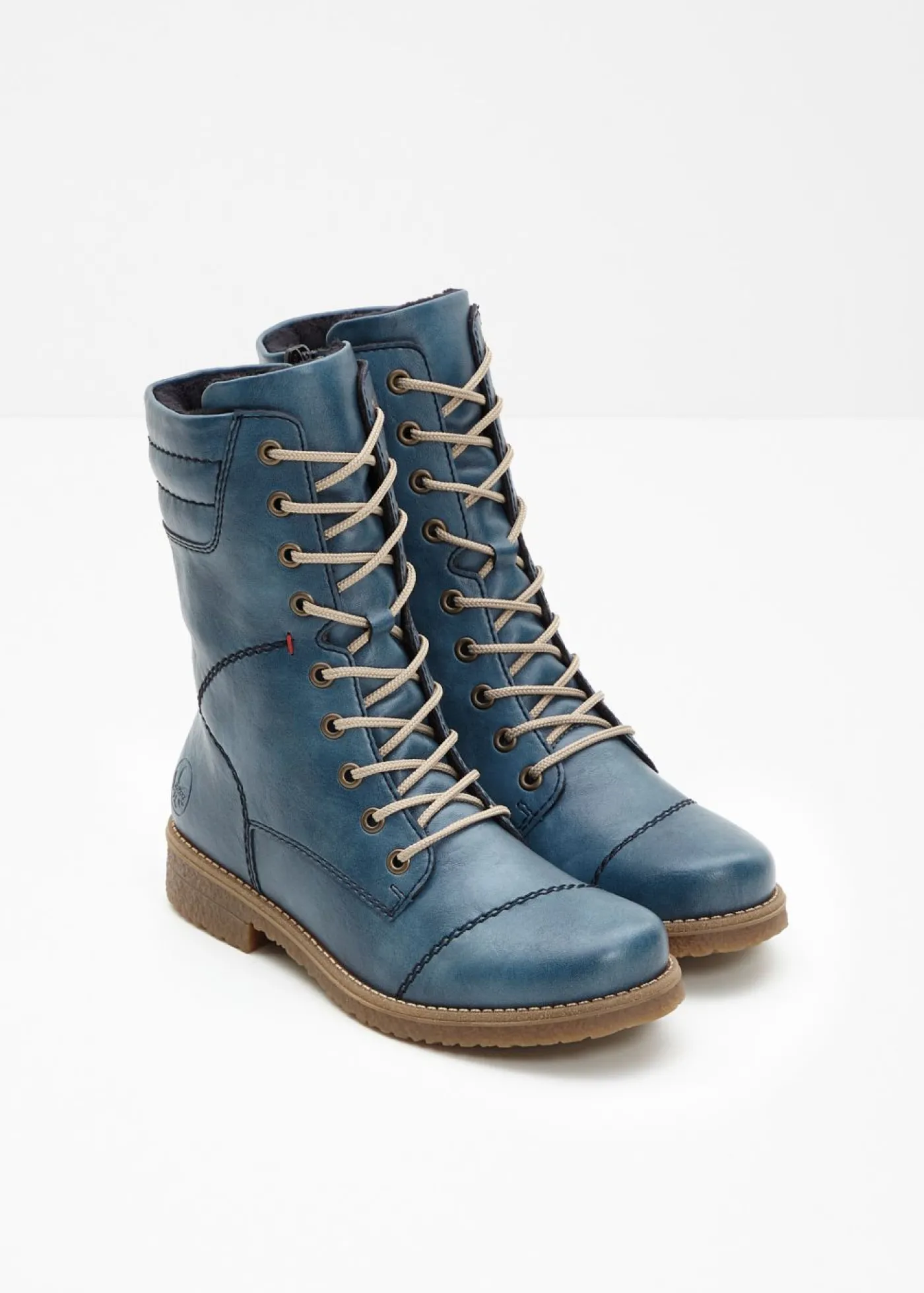 bonprix Rieker Botas con cordones de Rieker Azul Discount