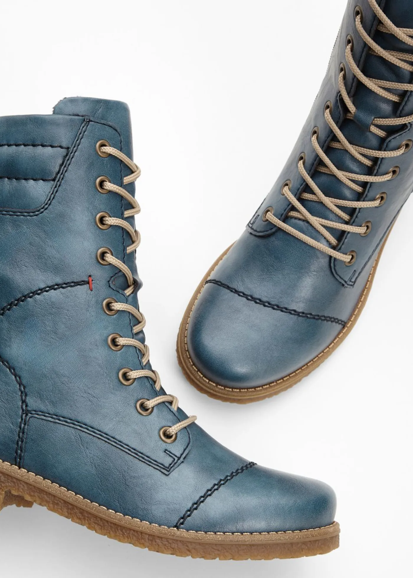 bonprix Rieker Botas con cordones de Rieker Azul Discount