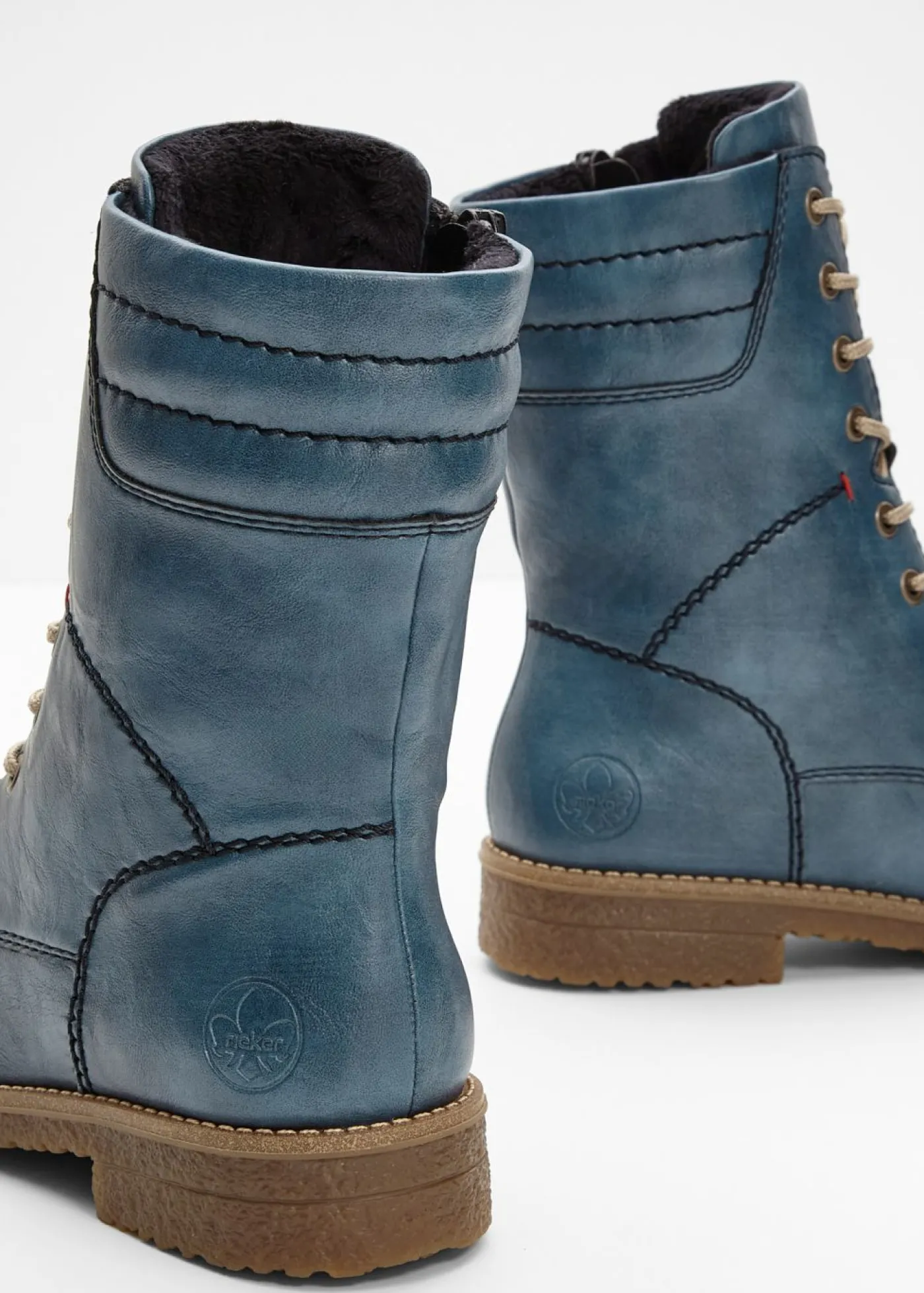 bonprix Rieker Botas con cordones de Rieker Azul Discount