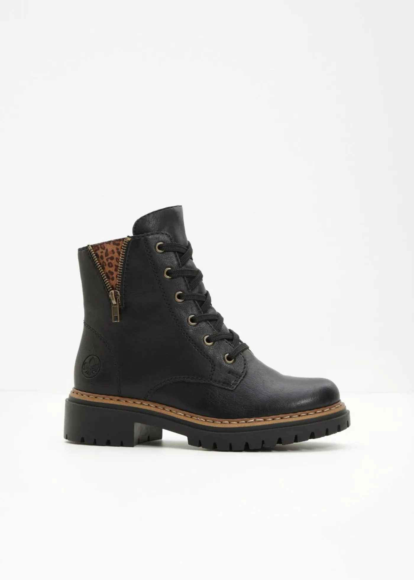 bonprix Rieker Botas con cordones forradas de Rieker Negro