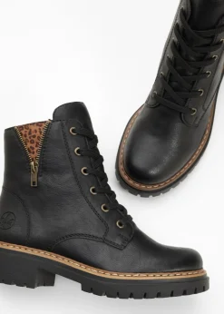 bonprix Rieker Botas con cordones forradas de Rieker Negro