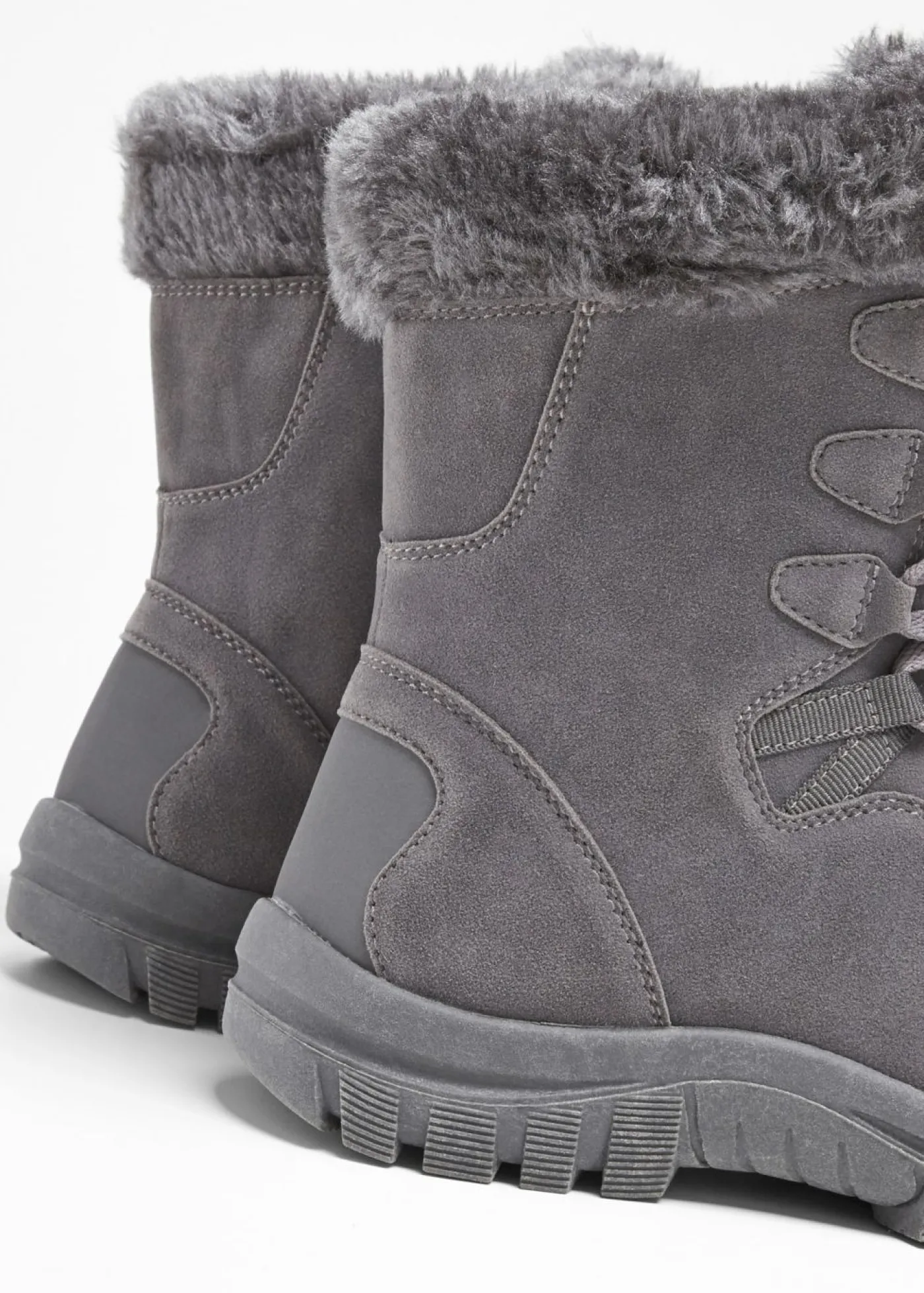 bonprix bonprix Botas con cordones y forro con membrana Tex Gris oscuro Clearance