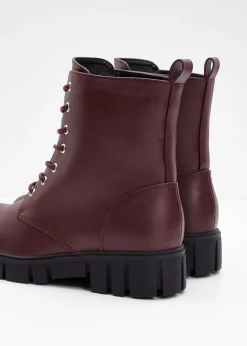 bonprix bonprix Botas con cordones y suela perfilada mora oscuro Hot