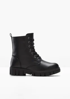 bonprix bonprix Botas con cordones y suela perfilada Negro Outlet