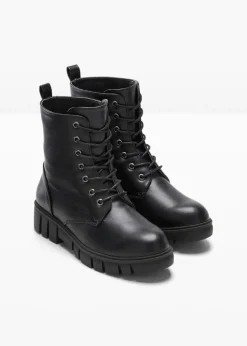 bonprix bonprix Botas con cordones y suela perfilada Negro Outlet