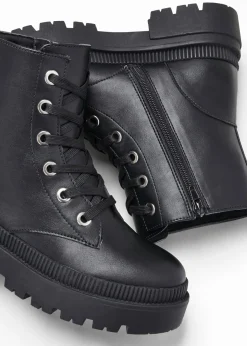 bonprix bonprix Botas con cordones y suela perfilada Negro Outlet