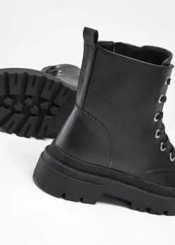 bonprix bonprix Botas con cordones y suela perfilada Negro Outlet