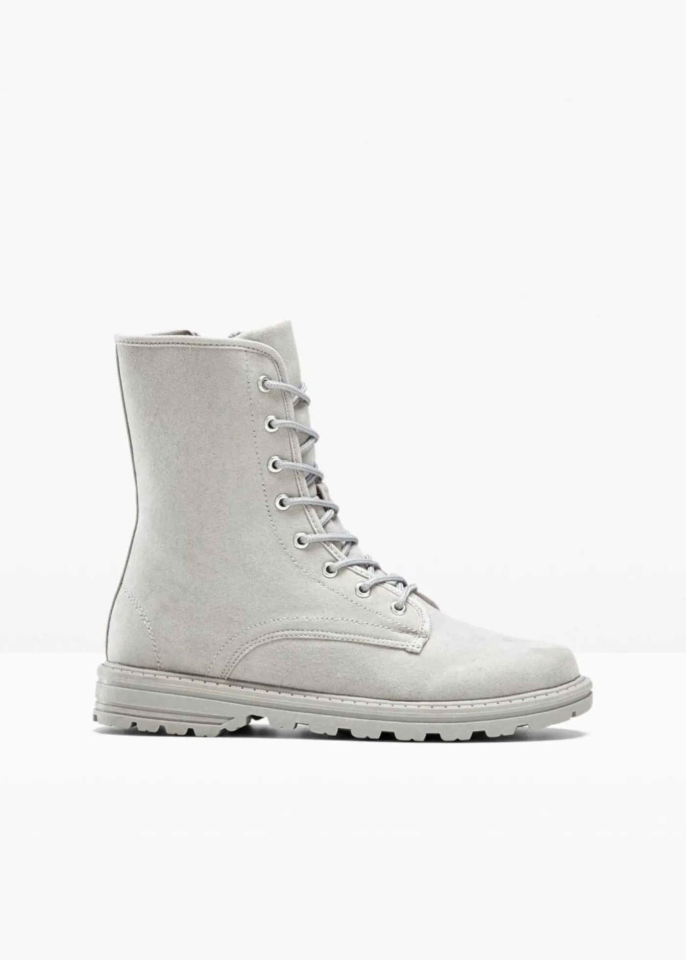 bonprix bonprix Botas con cordones y suela perfilada Gris claro