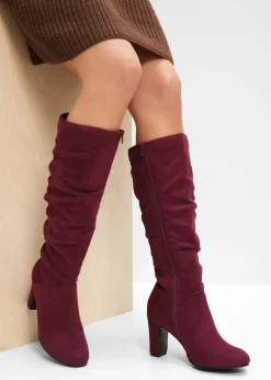 bonprix bonprix Botas con fruncido rojo avellana Best