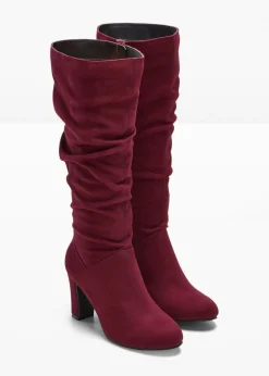 bonprix bonprix Botas con fruncido rojo avellana Best