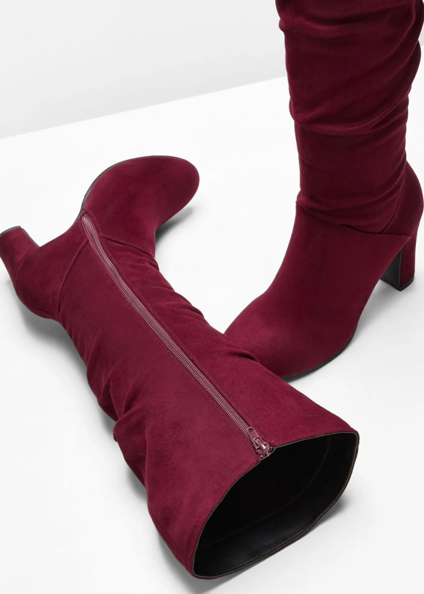 bonprix bonprix Botas con fruncido rojo avellana Best