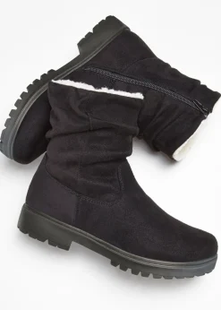 bonprix bonprix Botas con fruncido Negro Discount