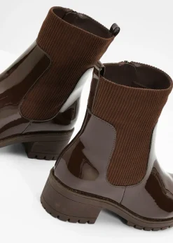bonprix bonprix Botas con inserto de pana Marrón oscuro New