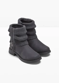 bonprix bonprix Botas con inserto de punto antracita Outlet