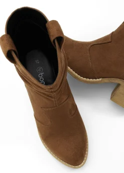 bonprix bonprix Botas de estilo cowboy con fruncido marrón Hot