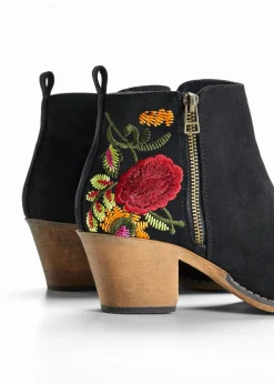 bonprix bonprix Botas de estilo cowboy con bordado Negro Sale
