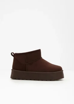 bonprix bonprix Botas de plataforma forradas Marrón oscuro Outlet