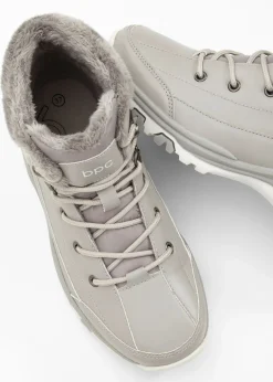 bonprix bonprix Botas forradas con cordones Gris Online