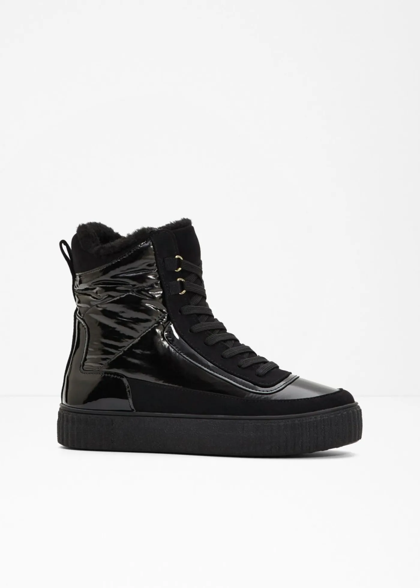 bonprix bonprix Botas forradas con cordones Negro Hot