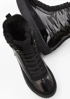 bonprix bonprix Botas forradas con cordones Negro Hot