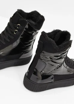 bonprix bonprix Botas forradas con cordones Negro Hot