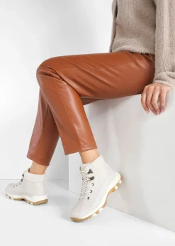 bonprix bonprix Botas forradas con cordones Beige Outlet