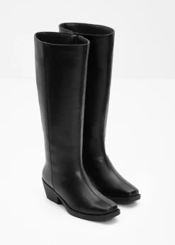 bonprix bonprix Botines con caña alta Negro Clearance