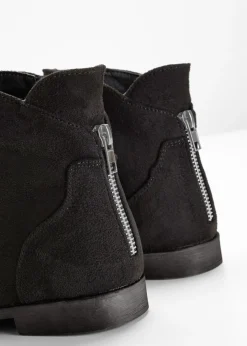 bonprix bonprix Botines con fruncido Negro New