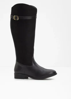 bonprix bonprix Botines de caña ancha Negro Discount