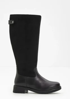 bonprix bonprix Botines de caña ancha Negro Clearance