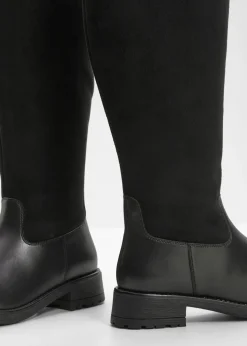 bonprix bonprix Botines de caña ancha Negro Clearance