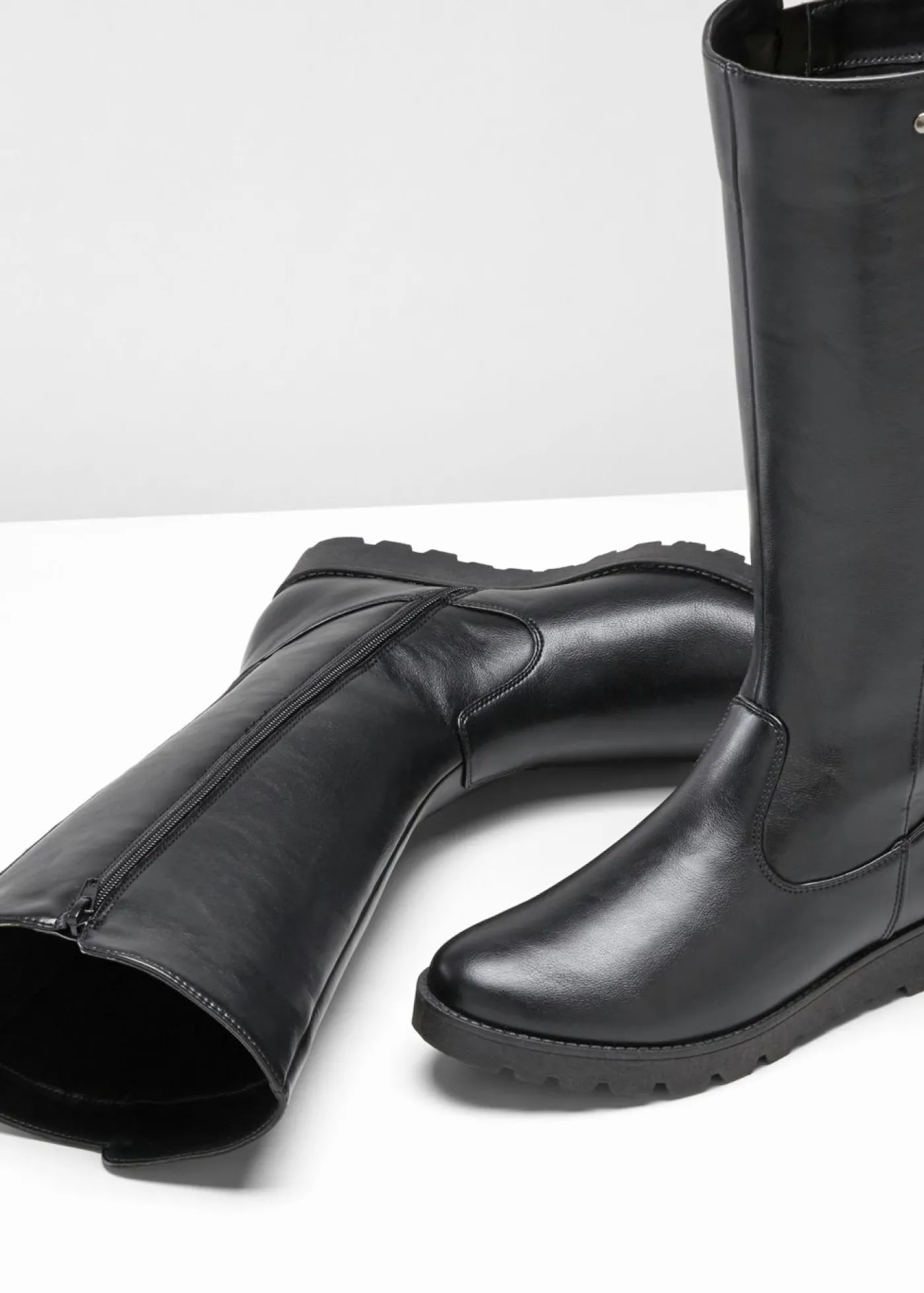 bonprix bonprix Botines de caña ancha Negro Outlet