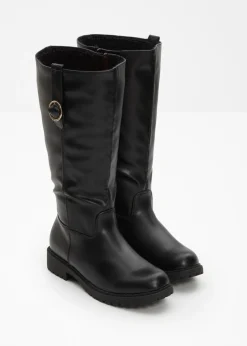 bonprix bonprix Botines de caña ancha Negro Sale