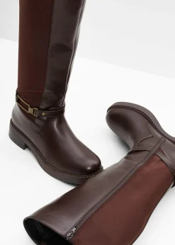 bonprix bonprix Botines de caña ancha Marrón oscuro Clearance