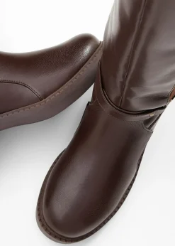 bonprix bonprix Botines de caña ancha Marrón oscuro Clearance