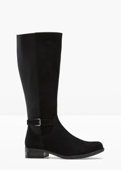 bonprix bonprix Botines de caña ancha de cuero Negro Best