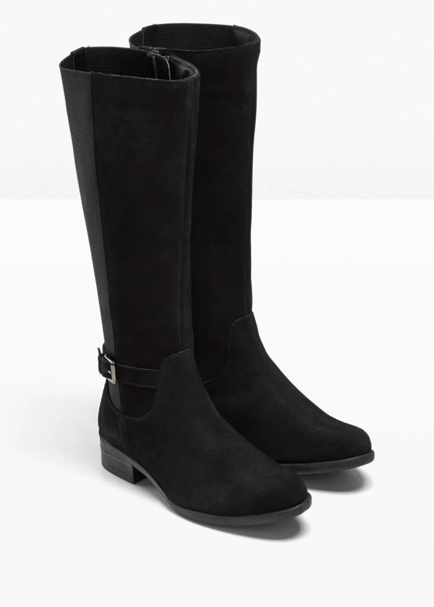 bonprix bonprix Botines de caña ancha de cuero Negro Best