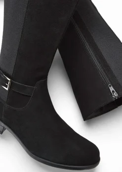 bonprix bonprix Botines de caña ancha de cuero Negro Best