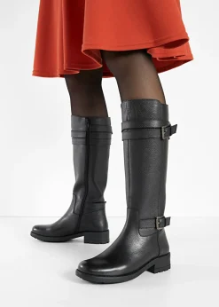bonprix bonprix Botines de cuero Negro New