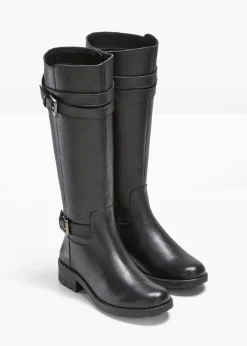 bonprix bonprix Botines de cuero Negro New