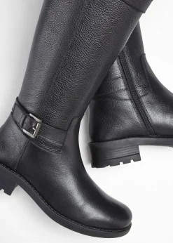 bonprix bonprix Botines de cuero Negro New